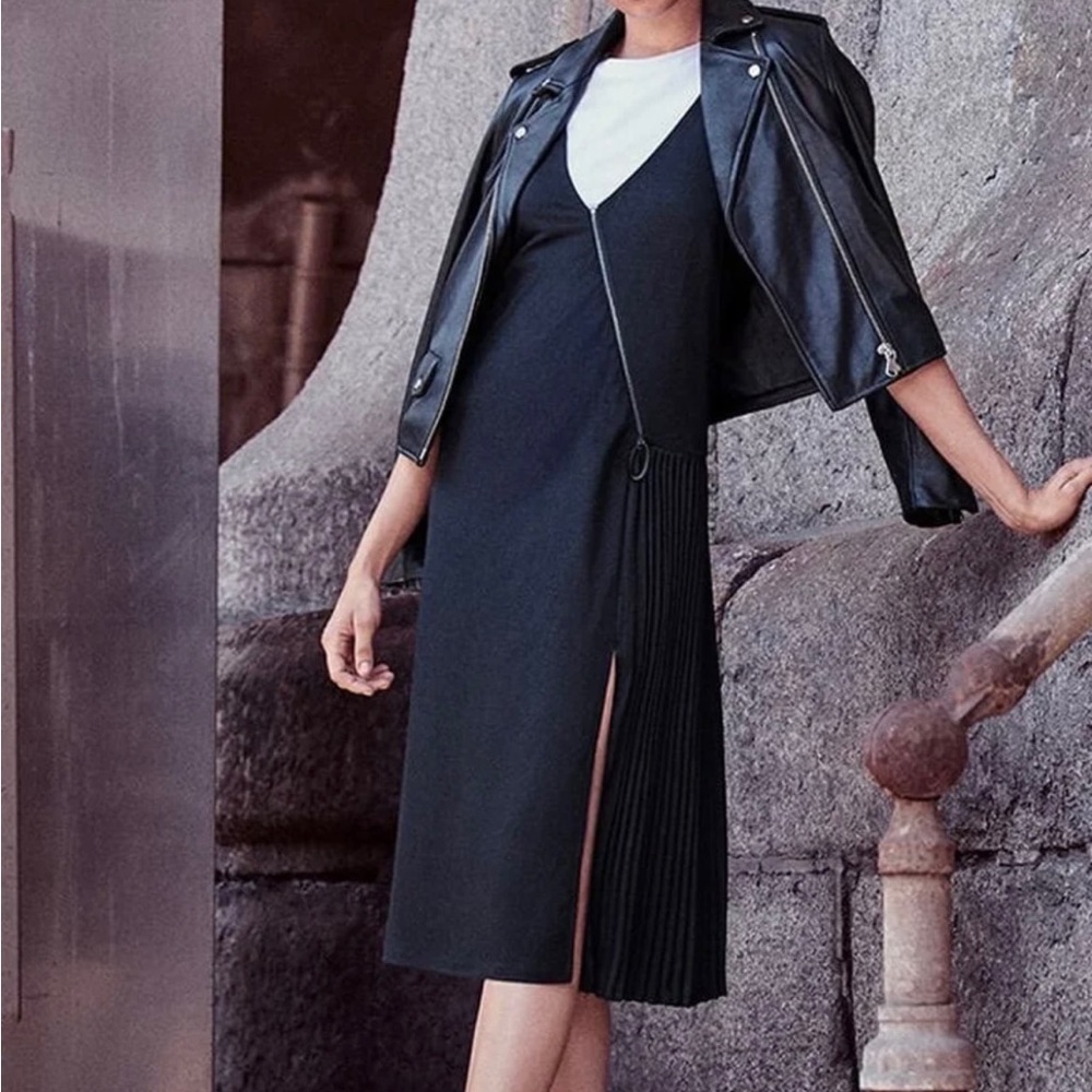 Kenneth Cole Strappy Mock Wrap Dress